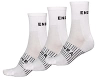 Endura CoolMax Race Sock (White) (Triple Pack)